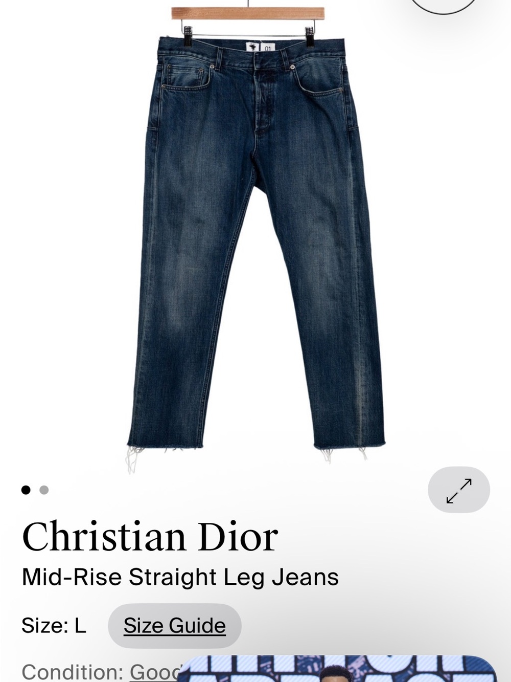 Dior Mid-Rise Straight Jeans - Dark Indigo Blue